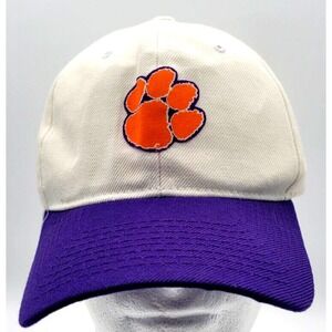 CLEMSON TIGERS HAT CAP COLLEGE MENS‎ ADJUSTABLE RIPPED TAG